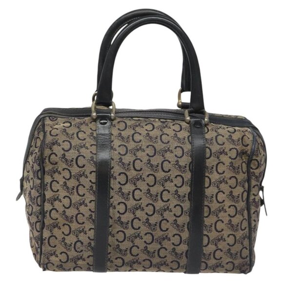 CELINE C Macadam Hand Bag Canvas Navy Auth bs23204 - Picture 3 of 16